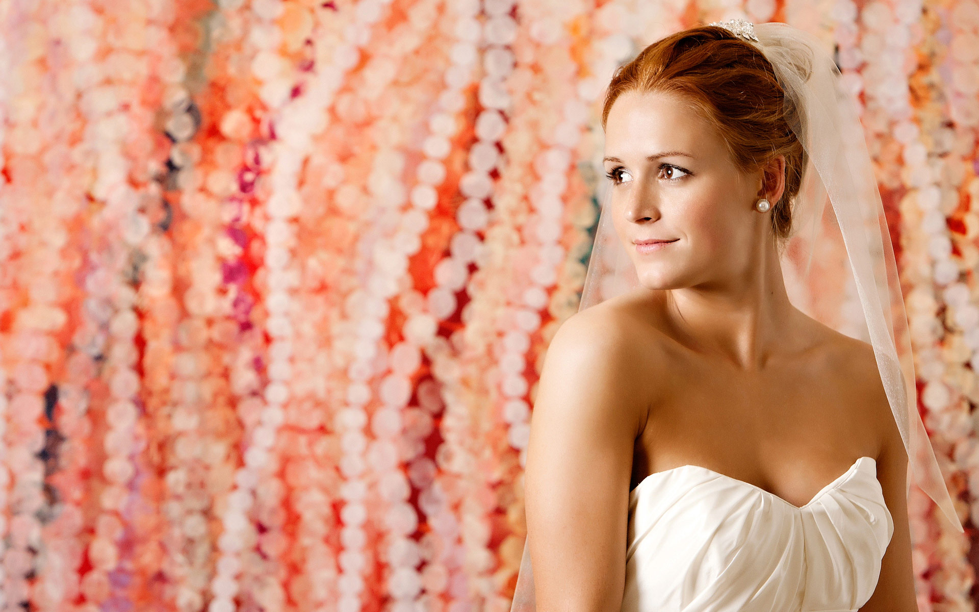 A Beautiful Bride in Her Gorgeous Gown Posing